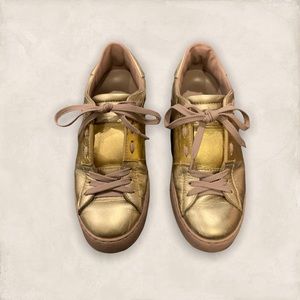 Valentino Garavani Open Sneakers (Gold/Rose Gold)